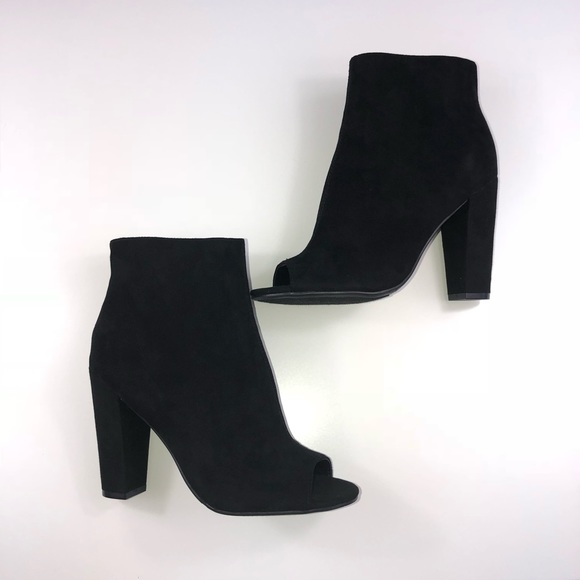 guess alysa peep toe booties